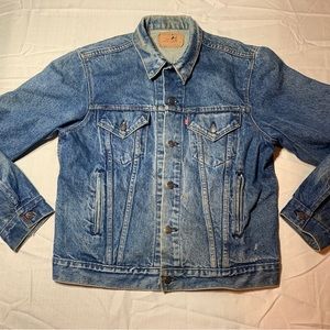 Vintage Levis Type 1 Denim Trucker Iconic Jean Jacket Size Medium Retro Wash